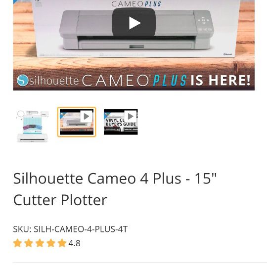 Silhouette Cameo 4 Plus - 15 Cutter Plotter