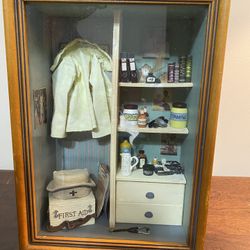 Beautiful Vtg Styled Nurse Career Tribute Shadow Box Framed Display