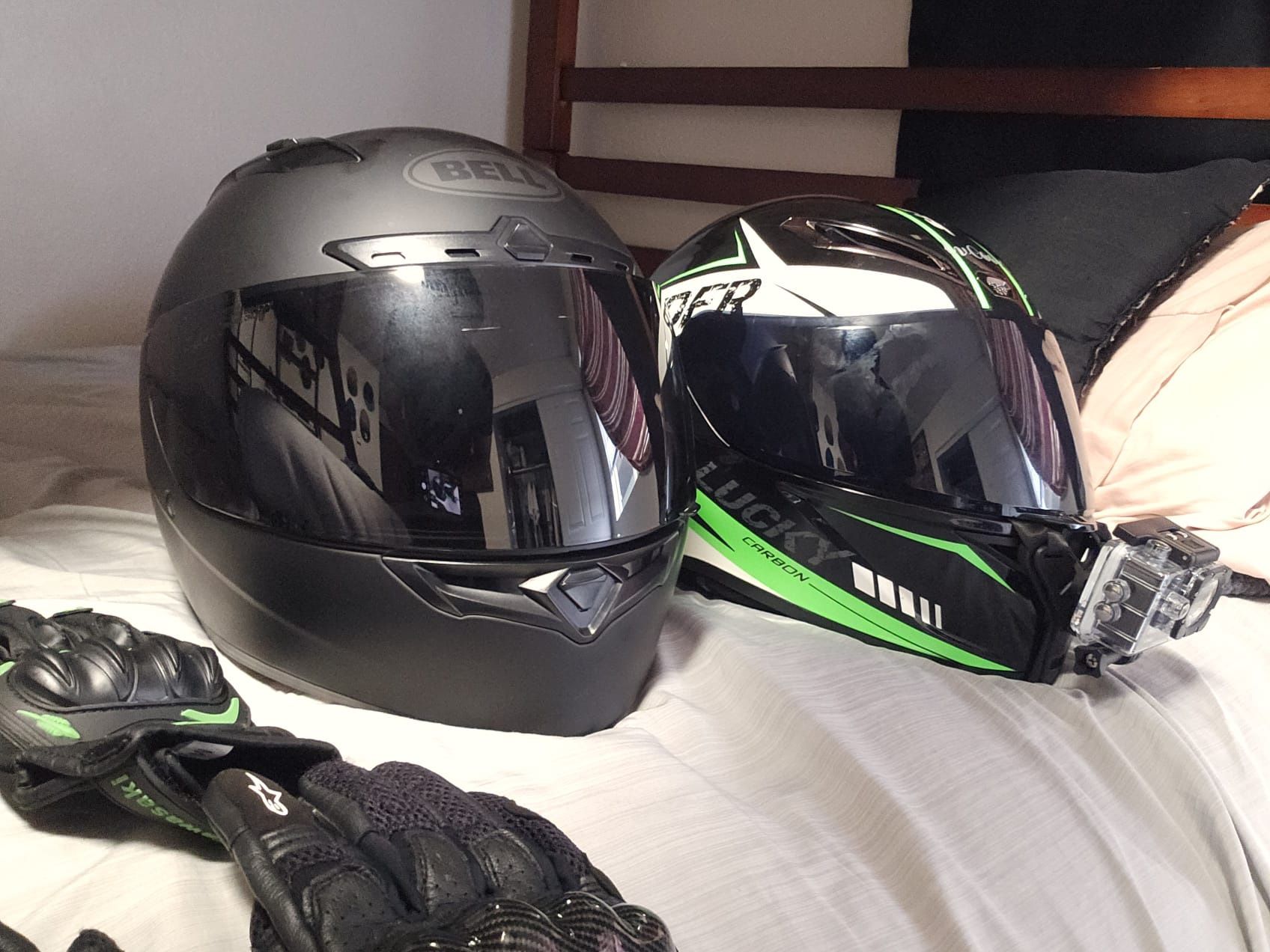 Juego De Cascos Y Guantes Para Motocicleta