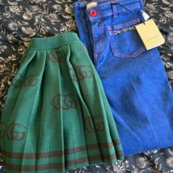 Gucci Jeand And Skirt Children's Size 8
