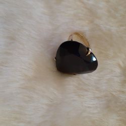 Heart Shape Dark Topaz Stone Ring