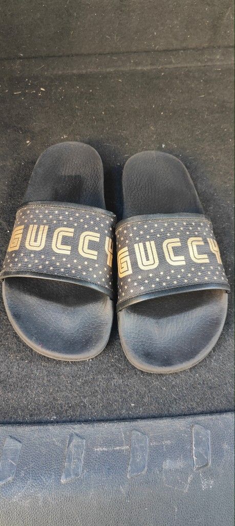 "Guccy" Sega Stars Women Rubber Slide Sandals Eur 41/US 10