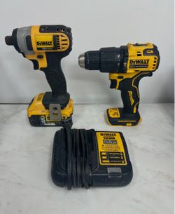 DeWalt DCF885 impact driver DCD709 Hammer drill kit battery DCB112 charger USED