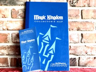 Magic Kingdom Collector’s Map Walt Disney World Medallion Collection Rare!