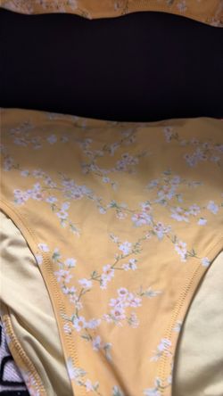 Size 21 yellow floral 2 pc bathing suit