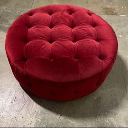 Large Velours Ottoman Chair  