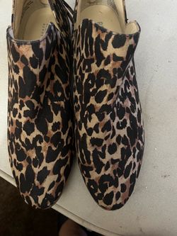 Kenneth Cole REACTION Women's Side Way Low Heel Ankle Bootie, 8,Leopard