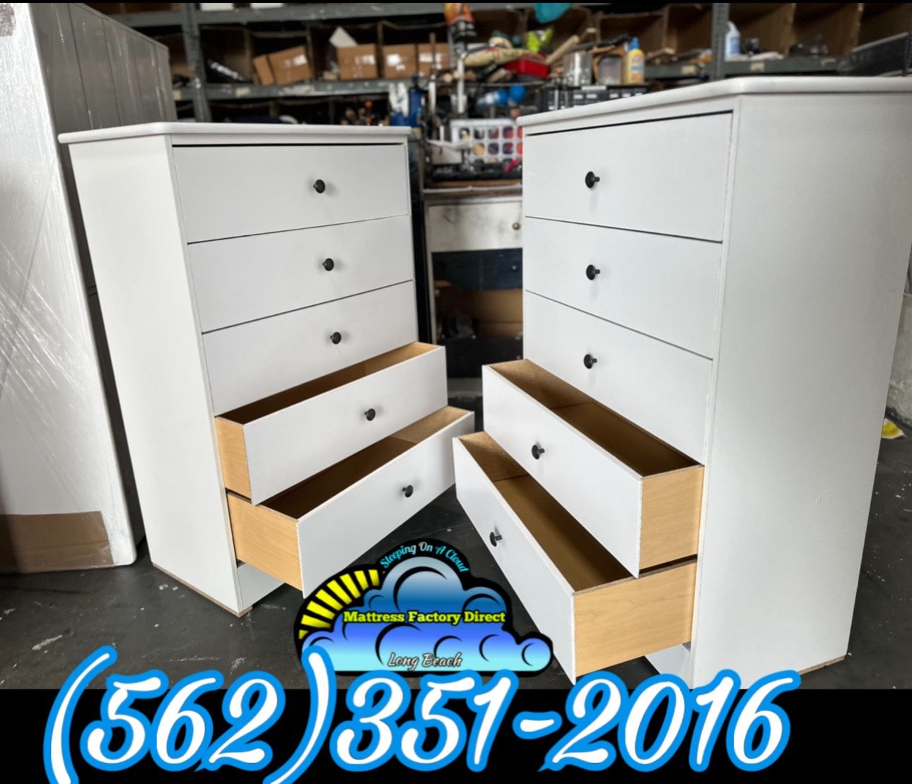Five Drawer White Compressed Dresser Cajonera Comoda