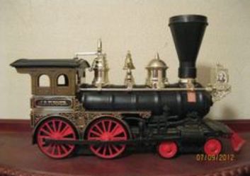 Jim beam decanter railroad set bottles still sealed