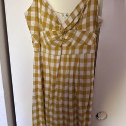 Yellow gingham sundress