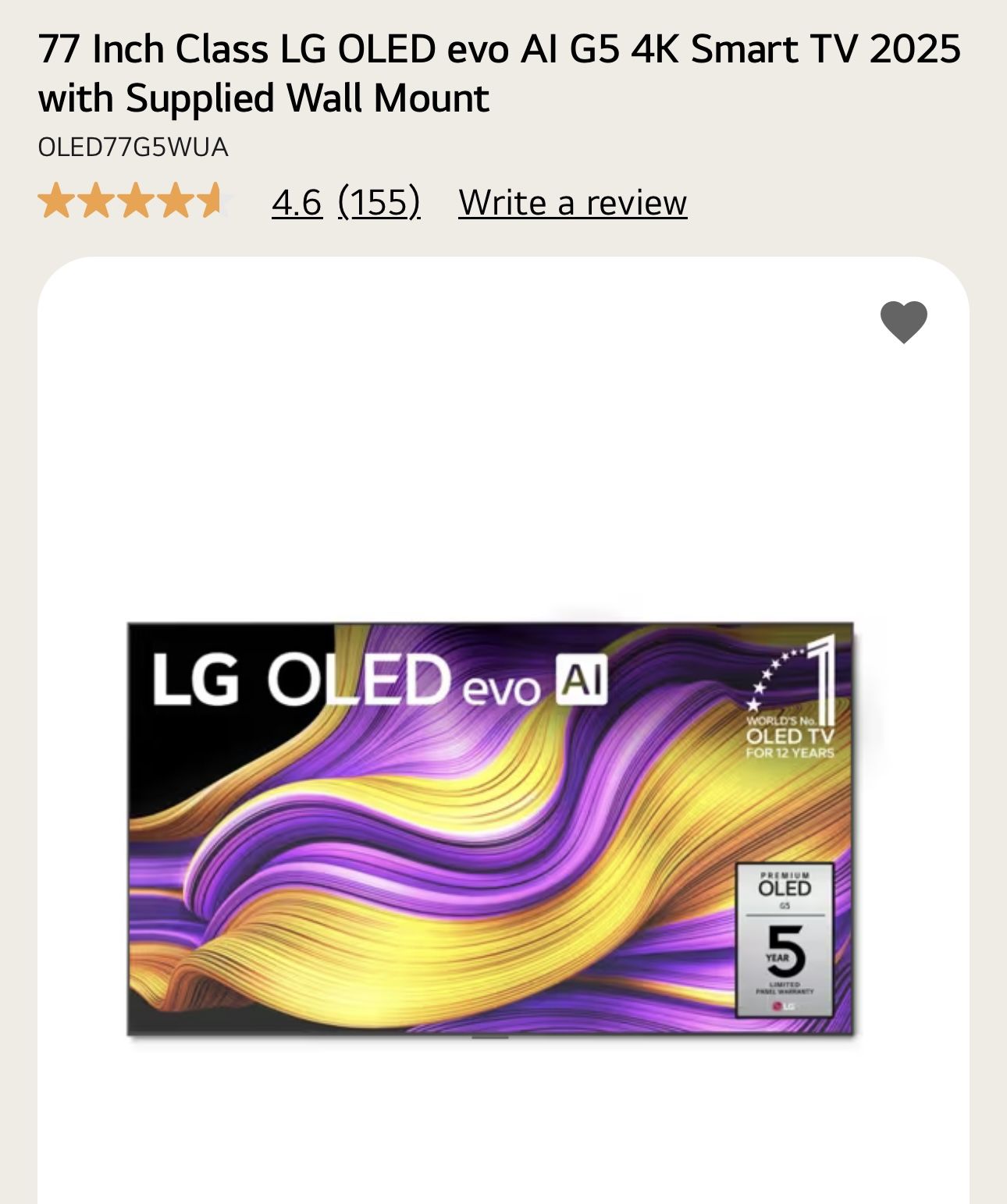 Lg OLED G5 77’’