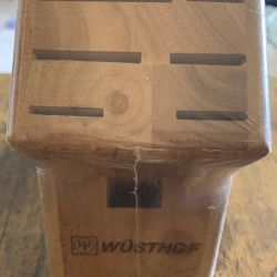 Wusthof 9 Slot Knife Block Solid Birch Factory Sealed