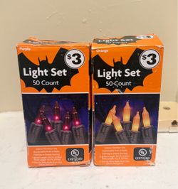 Halloween Light Set 50 Count – Purple & Orange