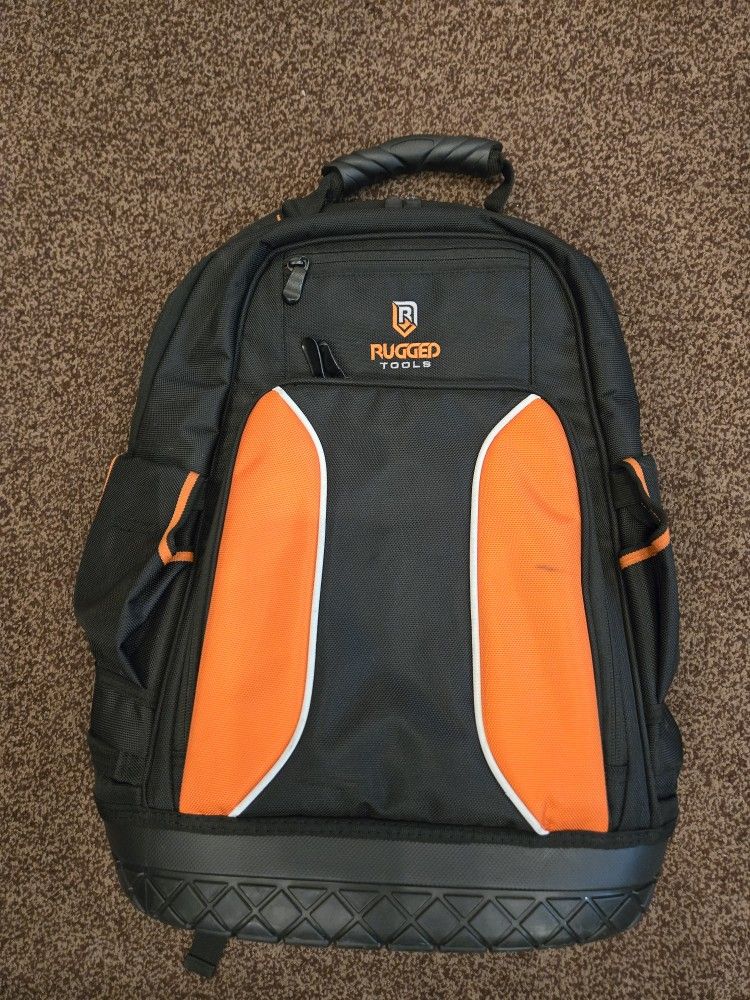 Rugged Tools Pro Tool Backpack with 40 Pockets