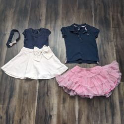 4 Piece Girls 3T Clothing Set Ralph Lauren & Cynthia Rowley