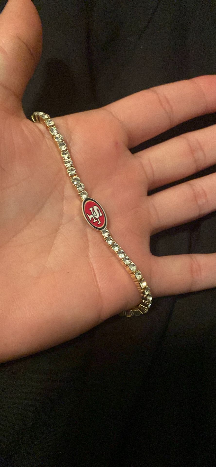 49ers Diamond And Gold Bracelet 