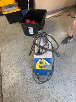 Chicago Electric Welding System, helmet and gloves