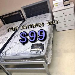 Twin Size Pillow Top Bamboo Brand Mattress New 