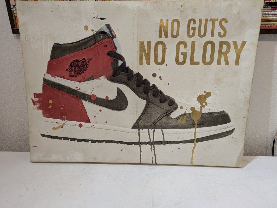 Nike Air Jordan/ No Guts No Glory Canvas Wall Art