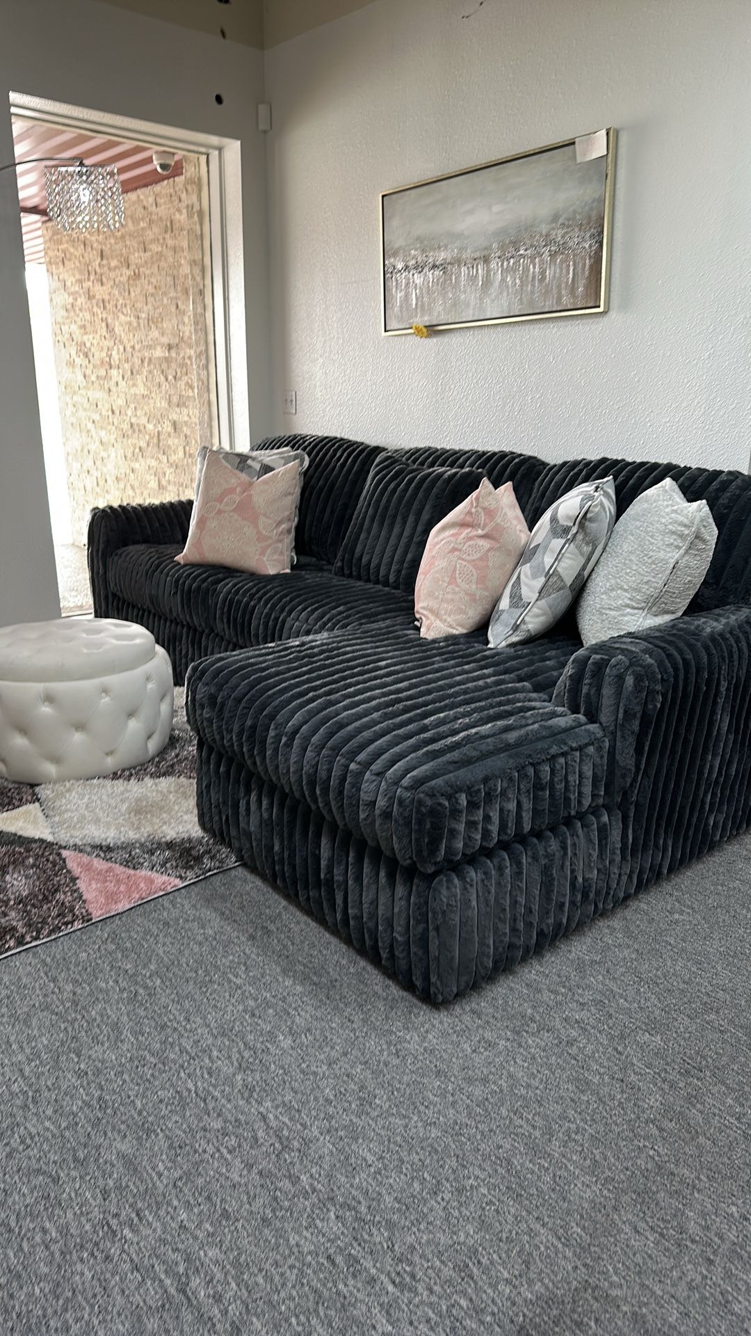 Charcoal grey sectional