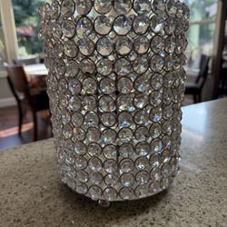 Fully Beaded Pillar Candle Holder - New
