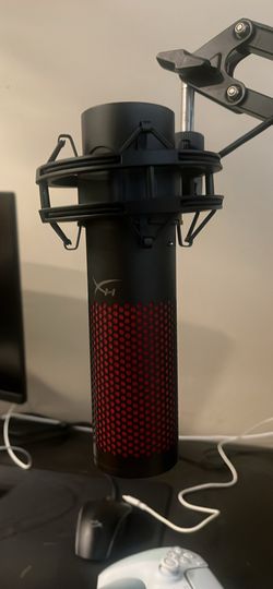 Microphone with boom arm