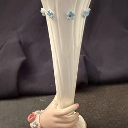 Vintage Napco Ceramic Lady Hand Vase 