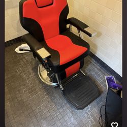 All Purpose Hydraulic Recline Barber Chair Salon Beauty Equipment Black & Red
