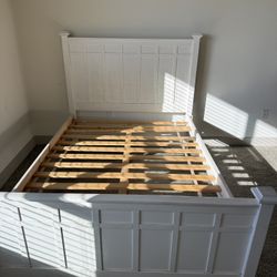 Crate And Barrel White Full Size Bed Frame 