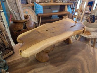 Teakwood plant riser