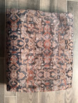 Kuden 8’ x 10’ Washable Area Rug – Vintage Style/ blue,brown, terracotta and beige