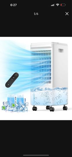 Portable Air Conditioners, 3-IN-1 Evaporative Air Cooler, Swamp Coolers w/ 2 Ice Pack, 1.85 Gal Water Tank, 4 Modes, 80° Oscillation, 7H Timer, Portab