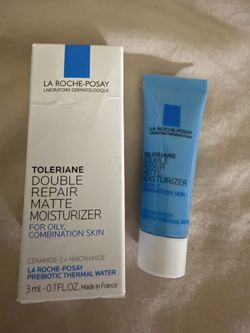 New Type: Matte moisturizer for oily and combination skin.  Size: 3 ml / 0.1 FL. OZ.  Key Ingredients: Ceramide-3, Niacinamide, and Prebiotic Thermal 