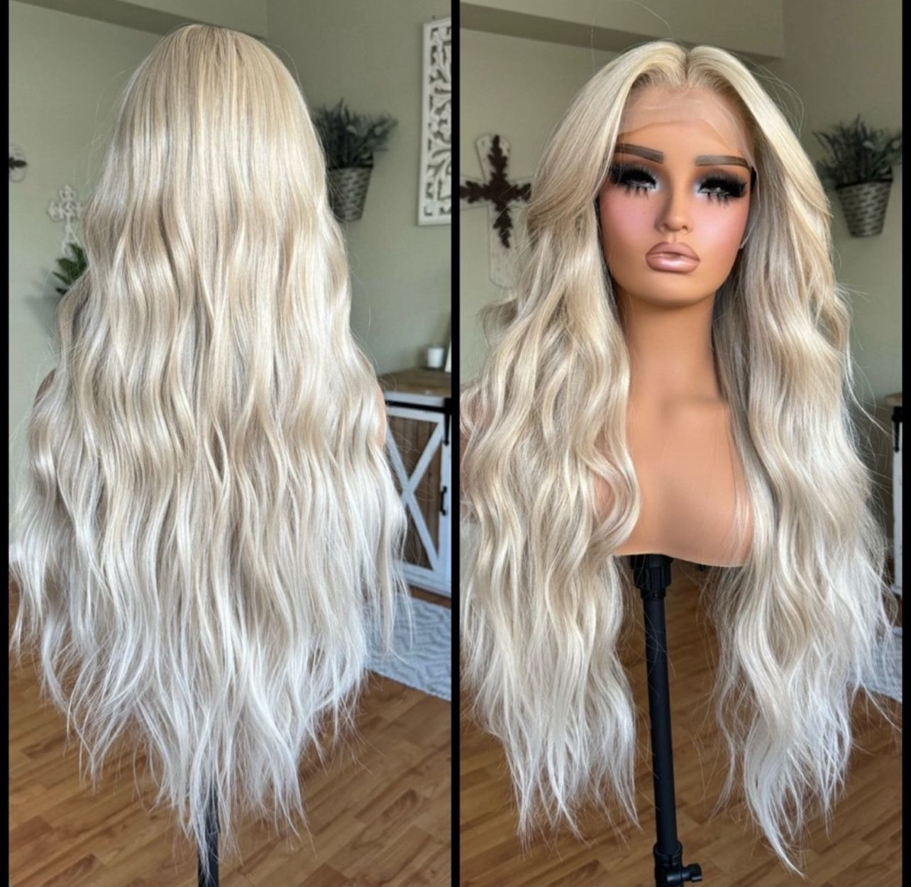 Human Hair Blended Lace Front Wig 
