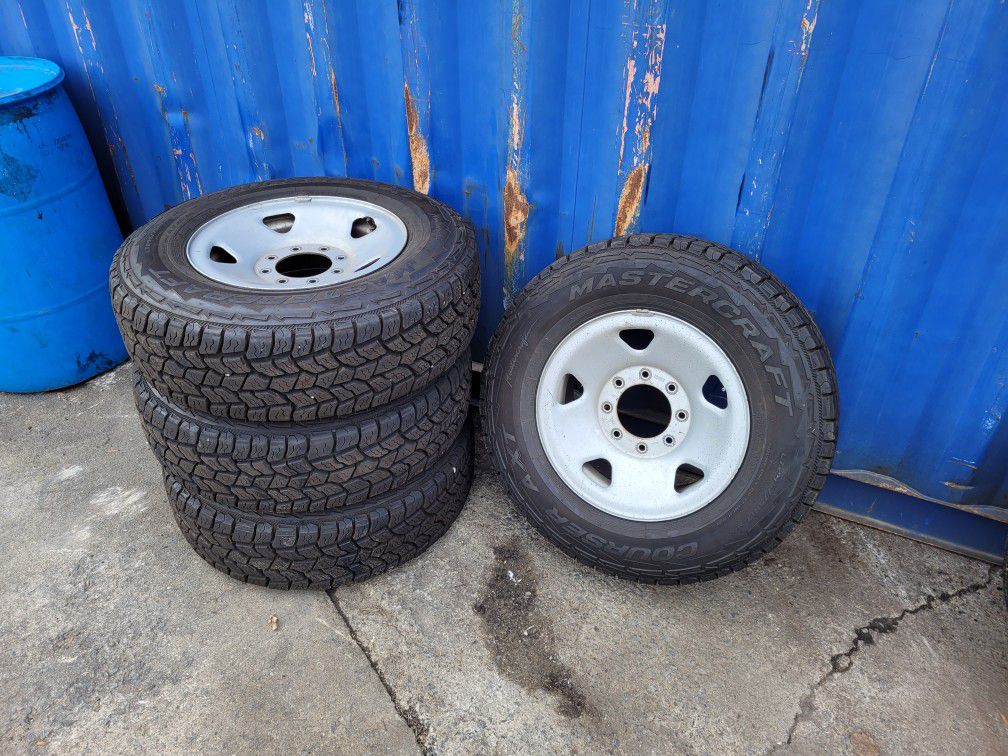 I have a set of four tires LT247/75r17 including 4 rims for just $500