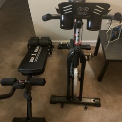 Bicicleta Estática Y Banco Para Abs