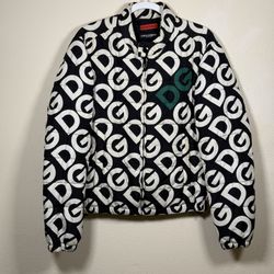 Dolce & Gabbana DG logo bomber puffer jacket coat Authentic sz 46