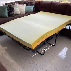 Sleeper Sectional With Chaise Walnut Brown By Benchcraft Furniture ⭐No Needed Credit Check 💛 $39 Down Payment with Financing2236