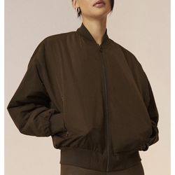 Alo Yoga Faux Fur Urbanite Bomber Jacket Brand New 