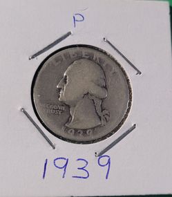 1939-P Washington Silver Quarter