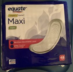 4 Packages Of Equate Maxi Pads