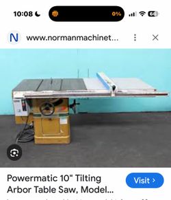 Powermatic 10” table saw 3hp