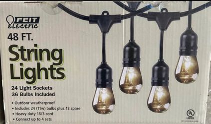 ($25 Each) OUTDOOR 48 FEET STRING LIGHTS-OUTDOOR HEAVY DUTY $30 Each