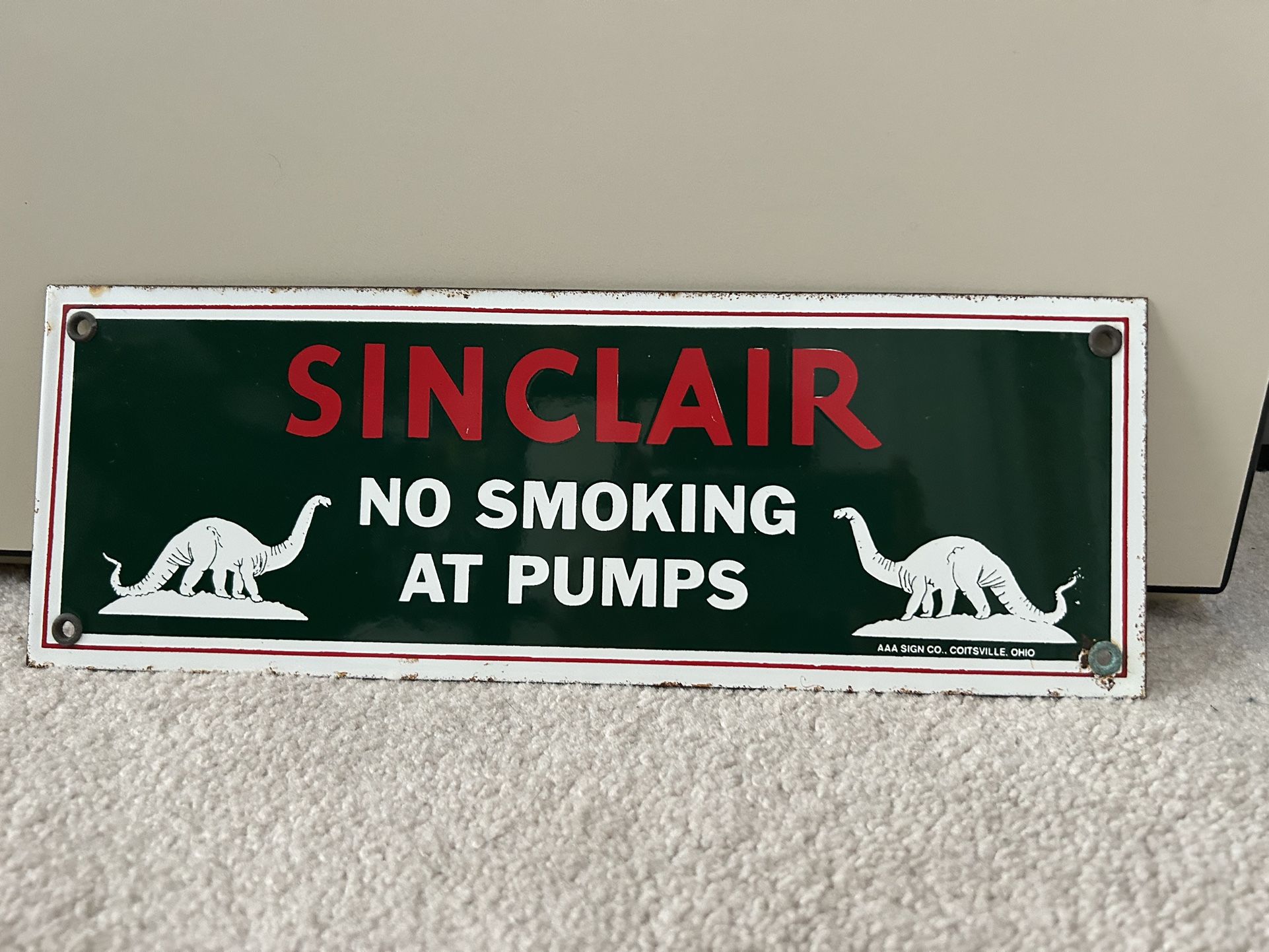 Sinclair Porcelain Sign