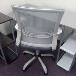 Mesh Office Chair with 360° Universal Wheel, Armrest, Soft Cushion, Height Adjustable Computer Task Chair, Ergonomic Lumbar Support Executive Chair 