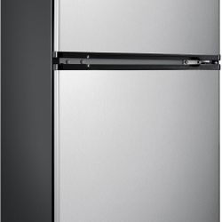 Midea WHD-113FSS1 - Double Door Mini Fridge With Freezer 
