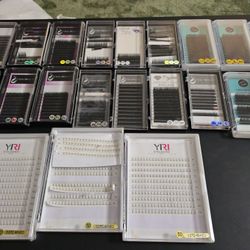 Professional Eyelash Extension Lot + Yegi Beauty Case