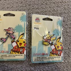 Pokemon World Championships 2025 Anaheim Exclusive Pikachu Toedscool Pin set