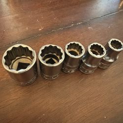 Snap On Set 5 Piece Sae Flank Drive 