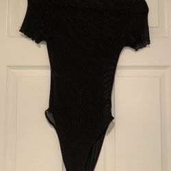 Shein Black Mesh Bodysuit Size S